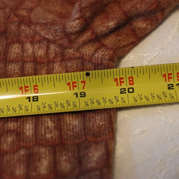 Vintage Talbots V-Neck Cashmere Silk Blend Animal Print Sweater Size Large - Picture 6 of 13